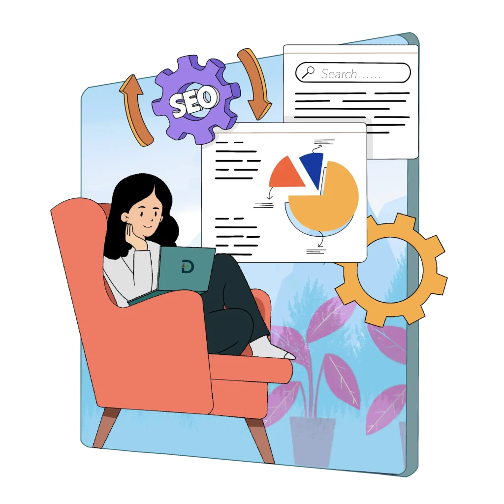 llustration showing a Search engine optimization, created by the best digital marketing agency in Thrissur, Kerala